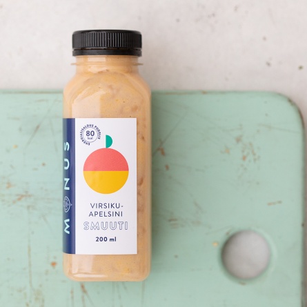 MÖNUS Virsiku-apelsini smuuti 200 ml GV, LV, vegan